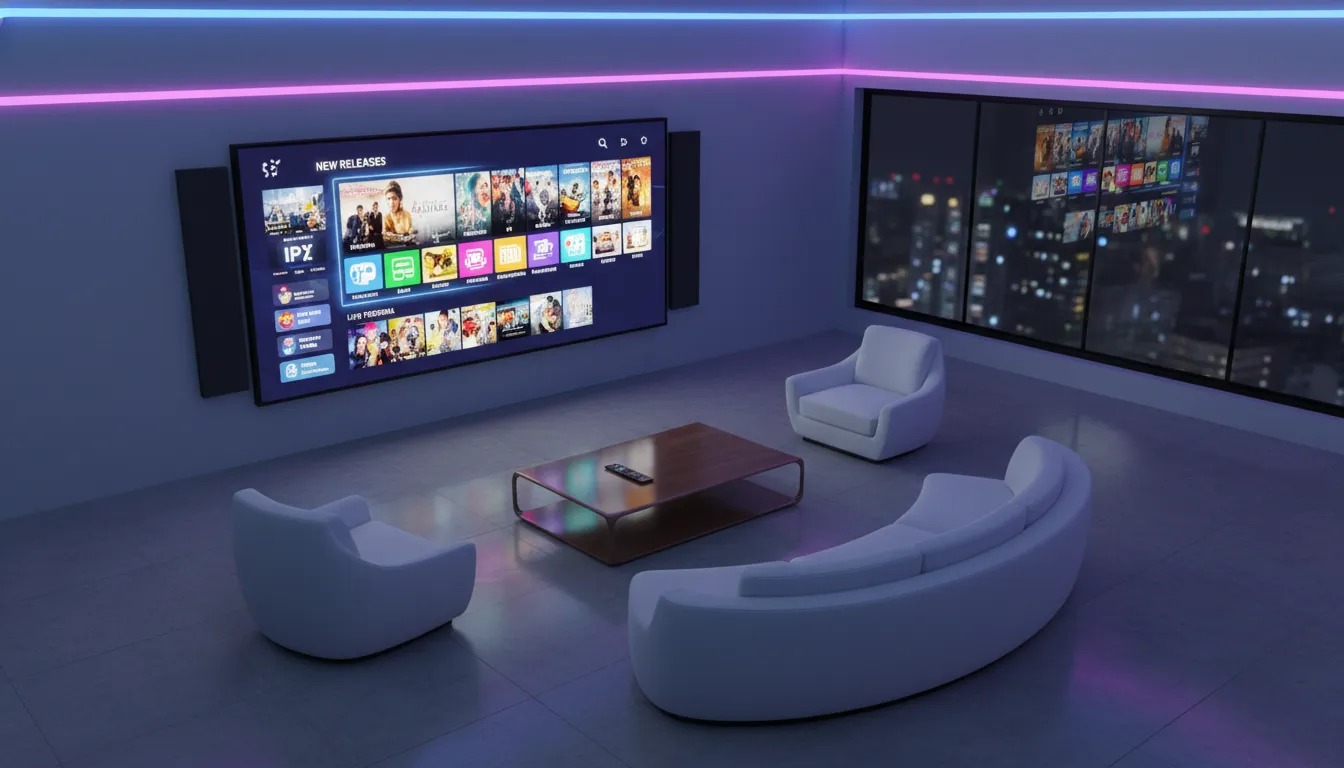 Smarters IPTV Pro Premium 4K Interface on Smart TV